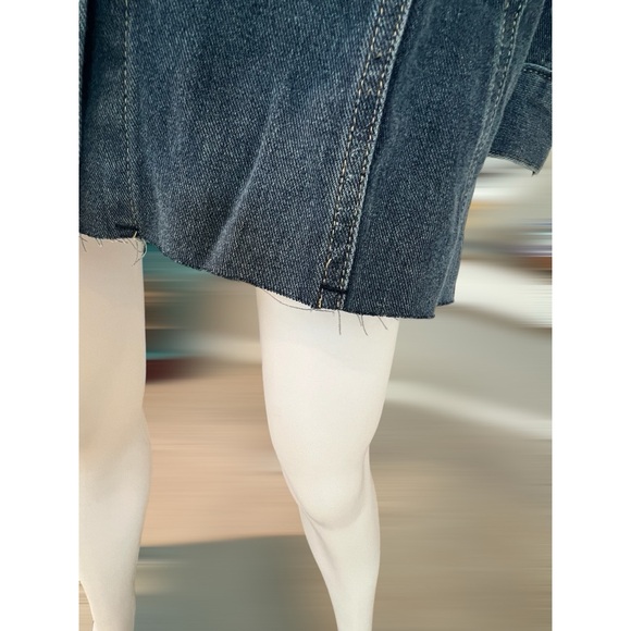 Denim button up mini dress S M L - Picture 7 of 7